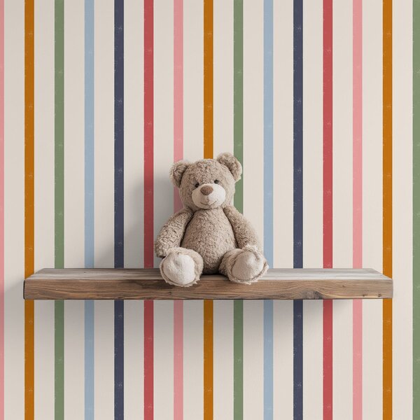 Tapet Dungi multicolore strălucitoare pe un fundal deschis, Tapet geometrie, Tapet dungi, a01184 : Uwalls.ro