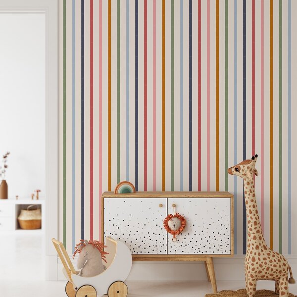 Tapet Dungi multicolore strălucitoare pe un fundal deschis, Tapet geometrie, Tapet dungi, a01184 : Uwalls.ro