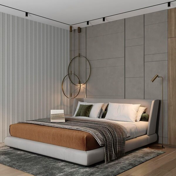 Tapet Dungi ondulate gri cu linii punctate fine, Tapet geometrie, Tapet dungi, a01185v1 : Uwalls.ro