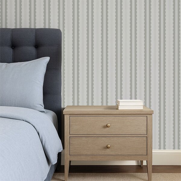 Tapet Dungi ondulate gri cu linii punctate fine, Tapet geometrie, Tapet dungi, a01185v1 : Uwalls.ro