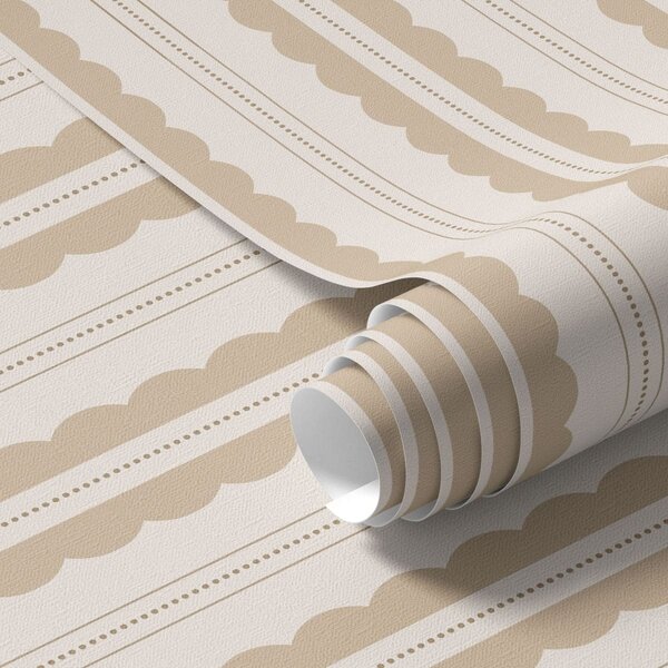Tapet Dungi ondulate bej cu un contrast discret, Tapet geometrie, Tapet dungi, a01185v5 : Uwalls.ro