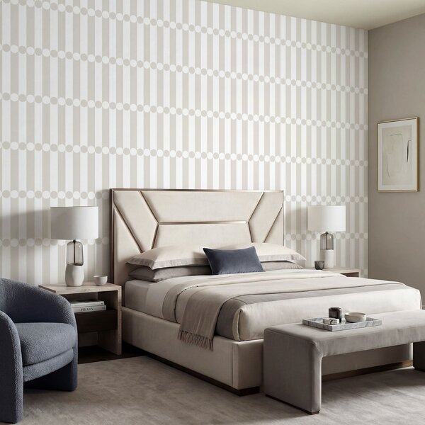 Tapet Dungi neutre deschise, cu un șir de cercuri, Tapet abstract, a01186v2 : Uwalls.ro