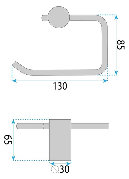 Suport hârtie igienică 9711 Prism Brush Nickle