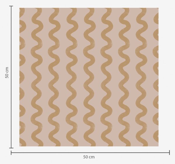 Tapet Model ondulat în nuanțe de muștar pe fond bej, Tapet abstract, a01187v1 : Uwalls.ro