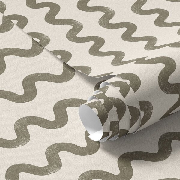 Tapet Model maro ondulat pe fundal deschis, Tapet abstract, a01187v5 : Uwalls.ro