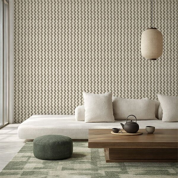 Tapet Model maro ondulat pe fundal deschis, Tapet abstract, a01187v5 : Uwalls.ro