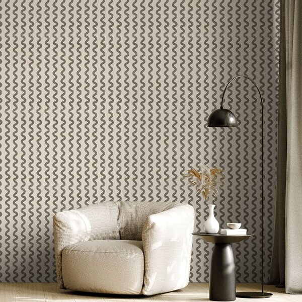 Tapet Model maro ondulat pe fundal deschis, Tapet abstract, a01187v5 : Uwalls.ro