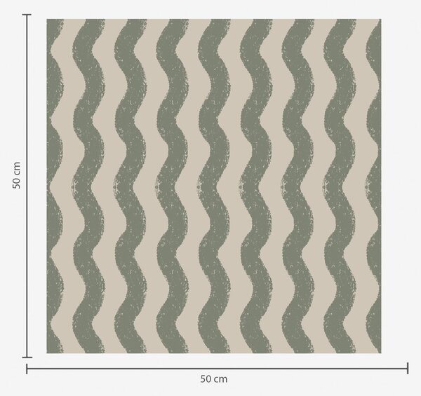 Tapet Model verde ondulat pe fundal deschis, Tapet geometrie, Tapet dungi, a01188v1 : Uwalls.ro