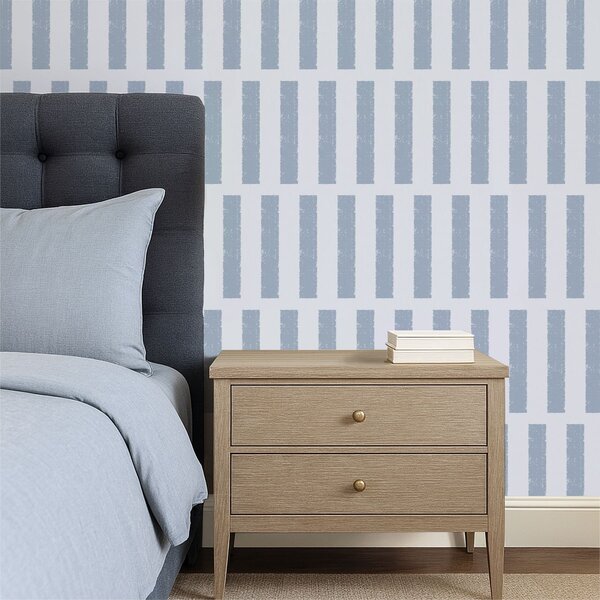 Tapet Dungi verticale albastre deschise pe un fundal deschis, Tapet unic, a01189v2 : Uwalls.ro