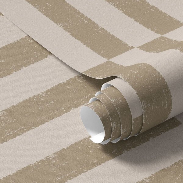 Tapet Dungi verticale maro pe fond bej, Tapet unic, a01190v2 : Uwalls.ro