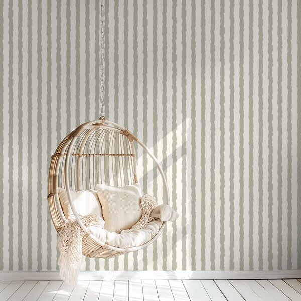 Tapet Pensule verticale de culoare gri deschis pe un fundal deschis, Tapet unic, a01191 : Uwalls.ro