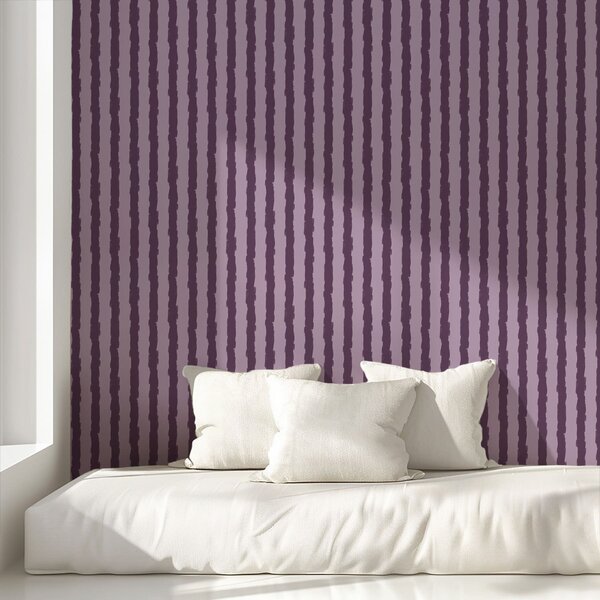 Tapet Pensule verticale mov pe un fundal liliac, Tapet unic, a01191v3 : Uwalls.ro