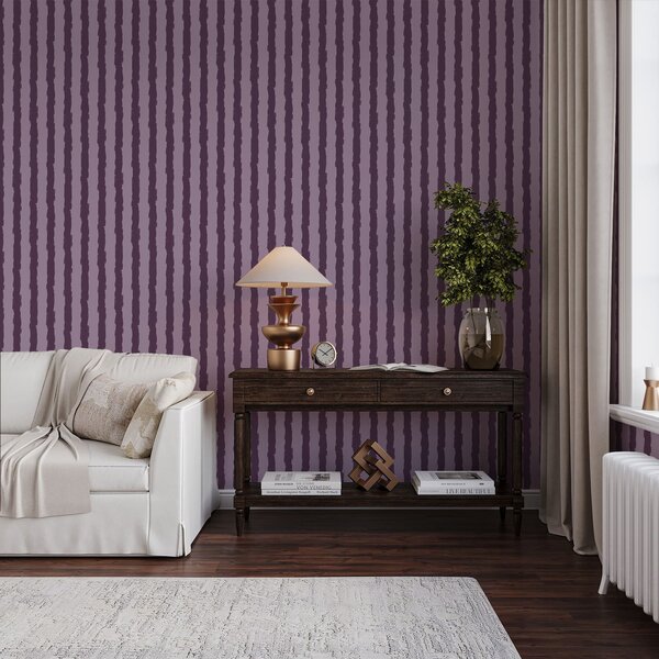 Tapet Pensule verticale mov pe un fundal liliac, Tapet unic, a01191v3 : Uwalls.ro