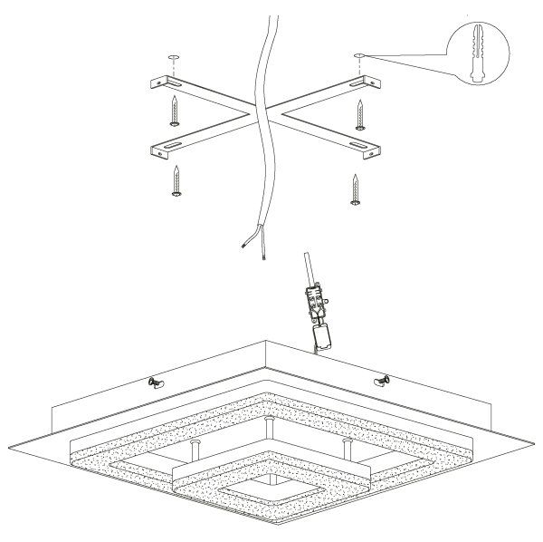Eglo 99327 - Plafonieră LED FRADELO LED/12W/230V