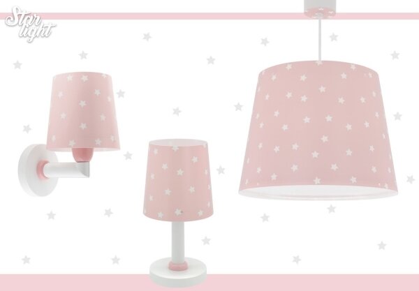 Lampă pentru copii STAR LIGHT 1xE14/40W/230V roz Dalber 82211S