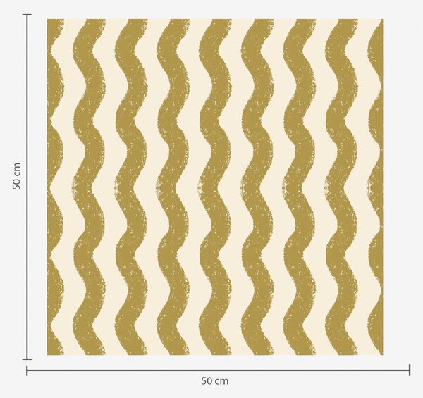Tapet Model galben ondulat pe fond crem, Tapet geometrie, Tapet dungi, a01188v5 : Uwalls.ro