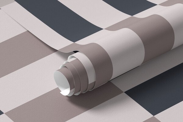 Tapet Model în dungi în nuanțe de crem și albastru închis, Fototapet Geometrie, w05150v2 : Uwalls.ro