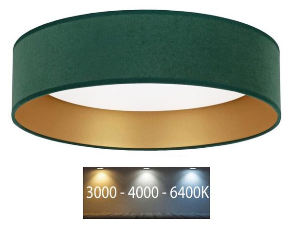 Plafonieră LED Brilagi VELVET LED/24W/230V 3000/4000/6400K verde/auriu