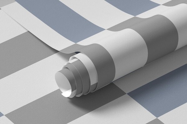 Tapet Model în dungi în nuanțe de gri și albastru, Fototapet Geometrie, w05150v6 : Uwalls.ro