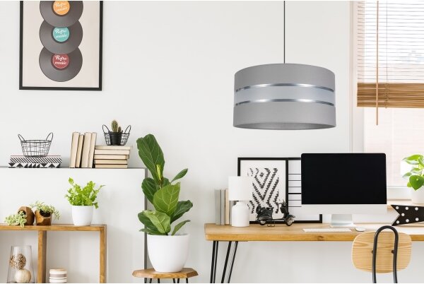 Lustră pe cablu CORAL 1xE27/60W/230V d. 40 cm gri