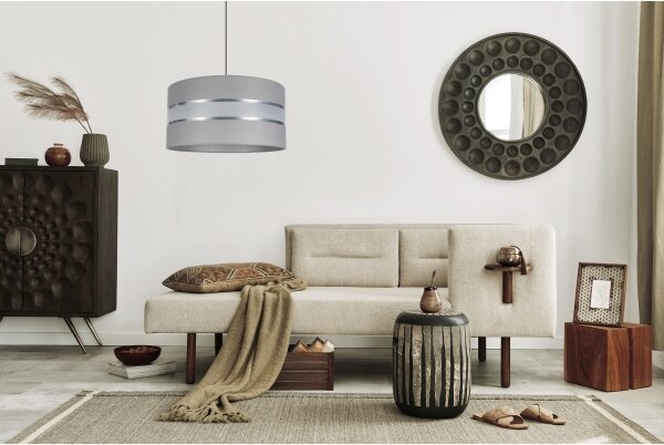 Lustră pe cablu CORAL 1xE27/60W/230V d. 40 cm gri