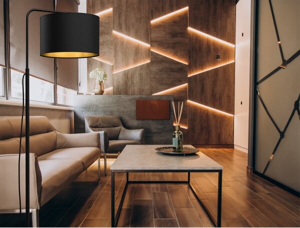 Lampadar ARDEN 1xE27/60W/230V negru/auriu