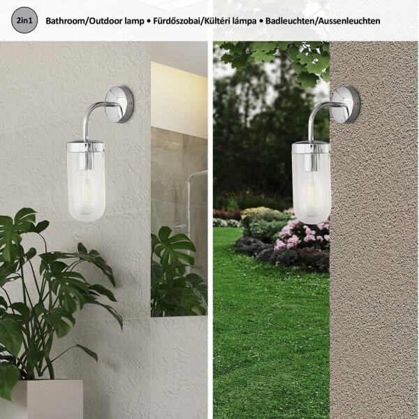 Rabalux 3309 - Aplica baie YAGO 1xE27/60W/230V IP44 crom
