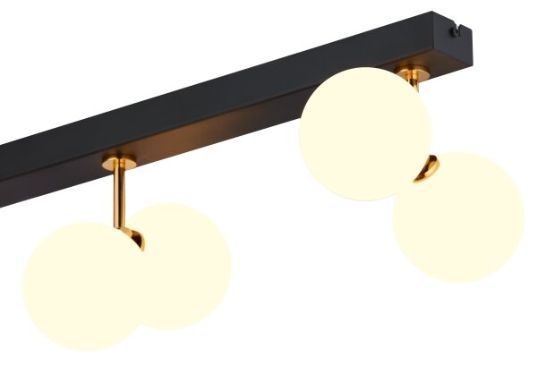 Lustră aplicată LUNA 6xG9/40W/230V neagră/alamă Jupiter 1920