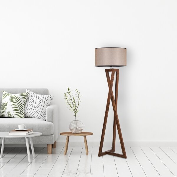 Lampadar MACKA 1xE27/60W/230V bej/maro