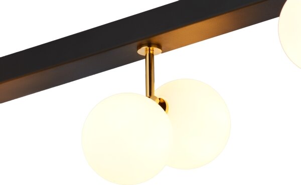 Lustră aplicată LUNA 6xG9/40W/230V neagră/alamă Jupiter 1920