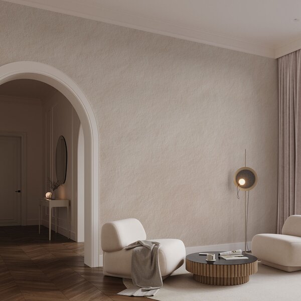 Tapet Fundal bej deschis în stil tencuială decorativă, stil minimalist, textură de piatră, Imagini de fundal unice, w09800 : Uwalls.ro