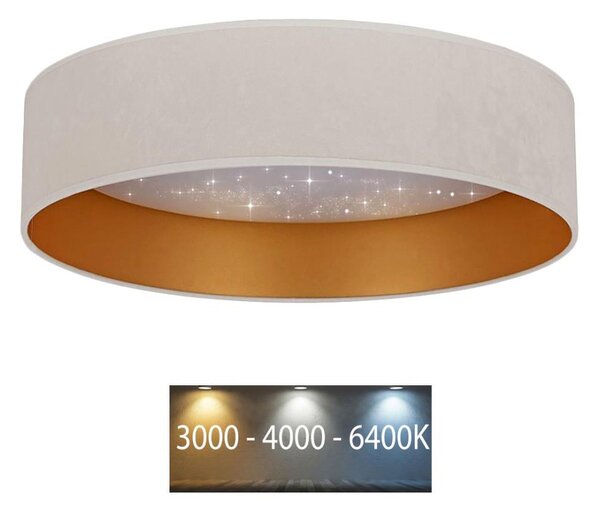 Plafonieră LED VELVET STAR LED/24W/230V d. 40 cm crem/bej Brilagi