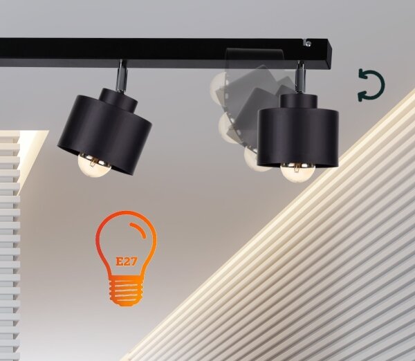 Spot SIMPLY BLACK 3xE27/60W/230V