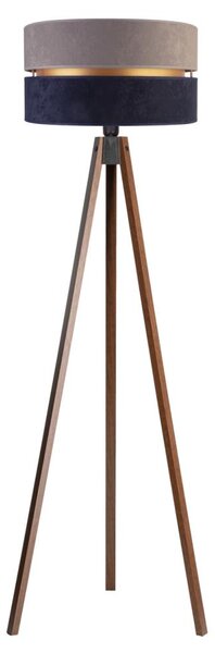 Lampadar Duolla DUO 1xE27/60W/230V d. 44 cm gri/albastru/wenge