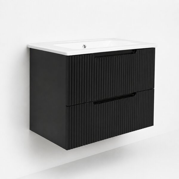 Corp Mobilier Baie Suspendat 60 cm Riflat – Nero (Negru)