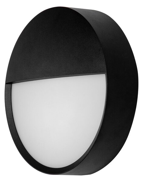BRUMBERG Lampa de perete pentru exterior LED EYE, semi-deschisă, negru, CCT,, Negru, Hol, Aluminiu, Modern