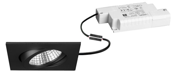BRUMBERG Spot de încastrare cu LED Damita-S, dimabil prin telecomandă, negru, reglabil, Negru, Baie, Aluminiu, Luminile încastrate unghiulare