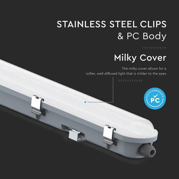 Corp de iluminat LED fluorescent tehnic cu senzor de mișcare LED/36W/230V 6500K IP65 120 cm