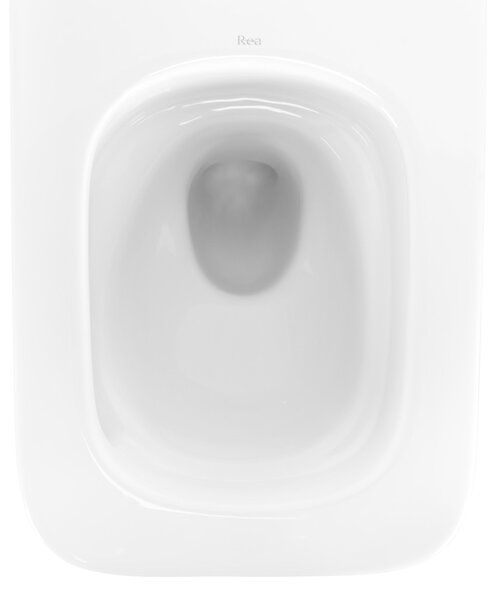 Rea Dexter, vas de toaletă suspendat fără margini Tornado 515x365x350 mm + capac WC duroplast, alb lucios, REA-C1278