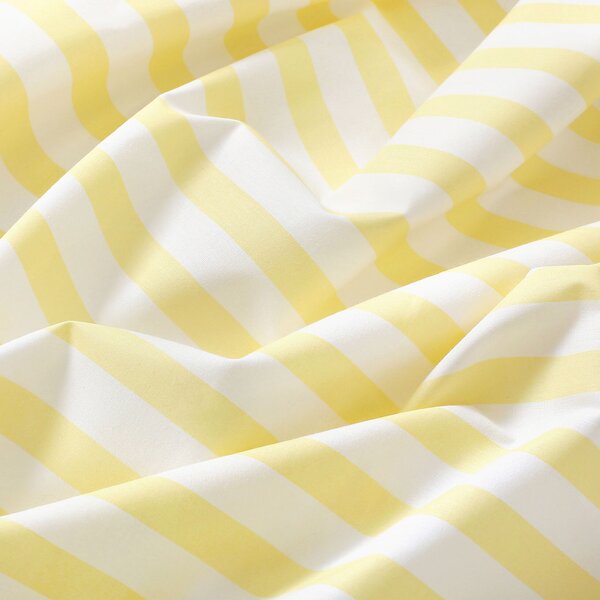 Goldea față de pernă 100% bumbac - dungi galbene 50 x 50 cm