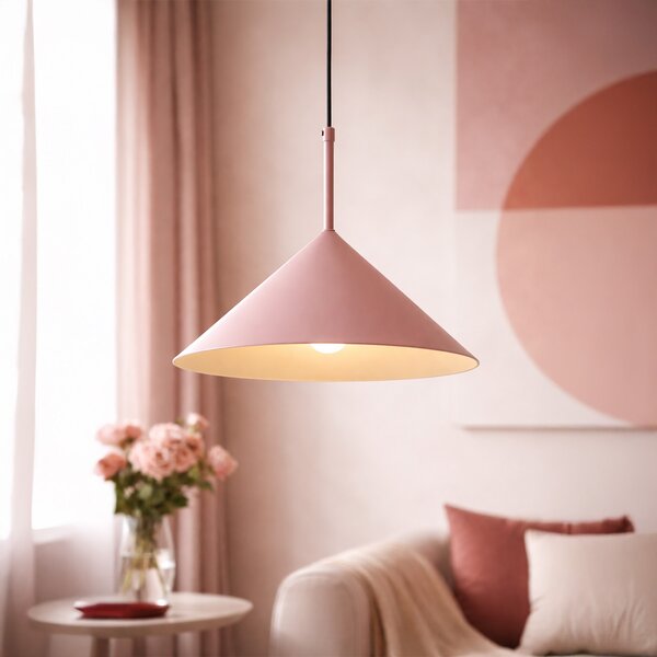 Lampă pendantă de design roz - Triangolo