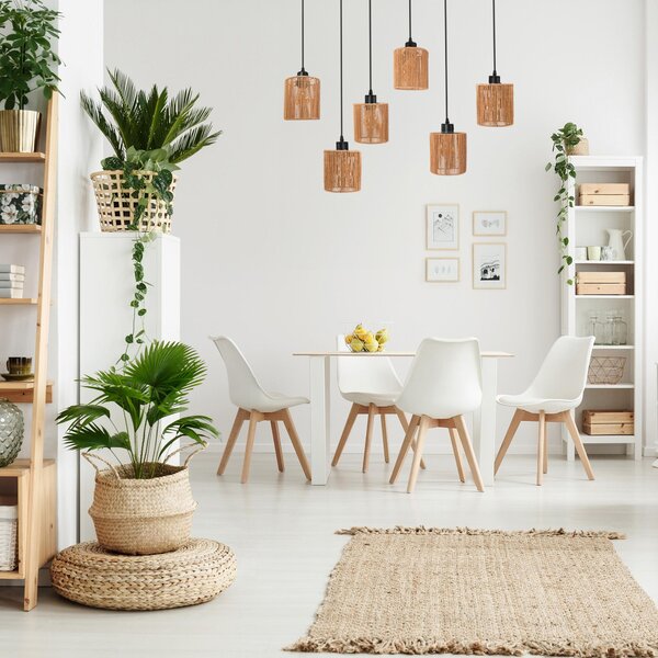 Lampă suspendată APP1822-6CP NATURE BLACK