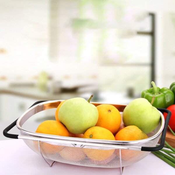 Strecuratoare extensibila din inox Pufo pentru chiuveta, 29 x 18 cm