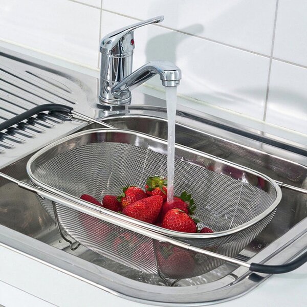 Strecuratoare extensibila din inox Pufo pentru chiuveta, 29 x 18 cm