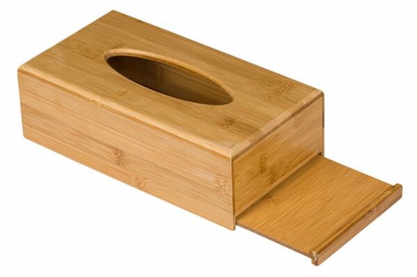 Cutie depozitare Pufo din bambus pentru servetele, 28 x 15 cm, maro