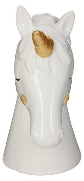 Pusculita GOLDEN UNICORN 15,5 cm, alba