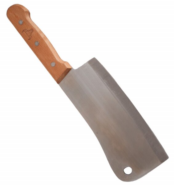 Satar de bucatarie din otel inoxidabil si maner din lemn, 32 cm