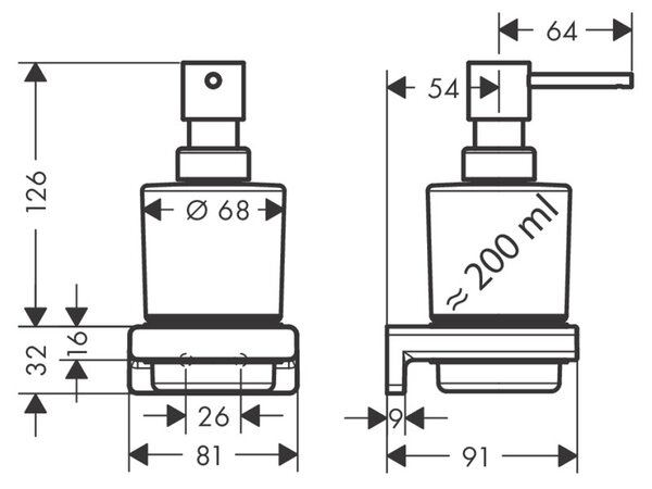 Dozator sapun, Hansgrohe, AddStoris, bronz periat