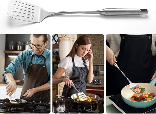 Paleta Pufo Premium din inox pentru gatit si servit, rezistenta, 38 cm