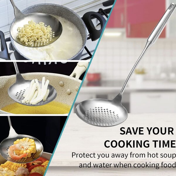 Spumiera Pufo Premium din inox pentru gatit si servit, rezistenta, 37.5 cm